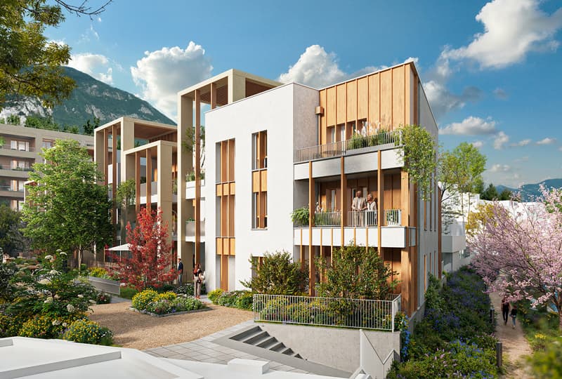 Salève Parc en Haute-Savoie dispose d'un grand parc au cœur de la résidence.